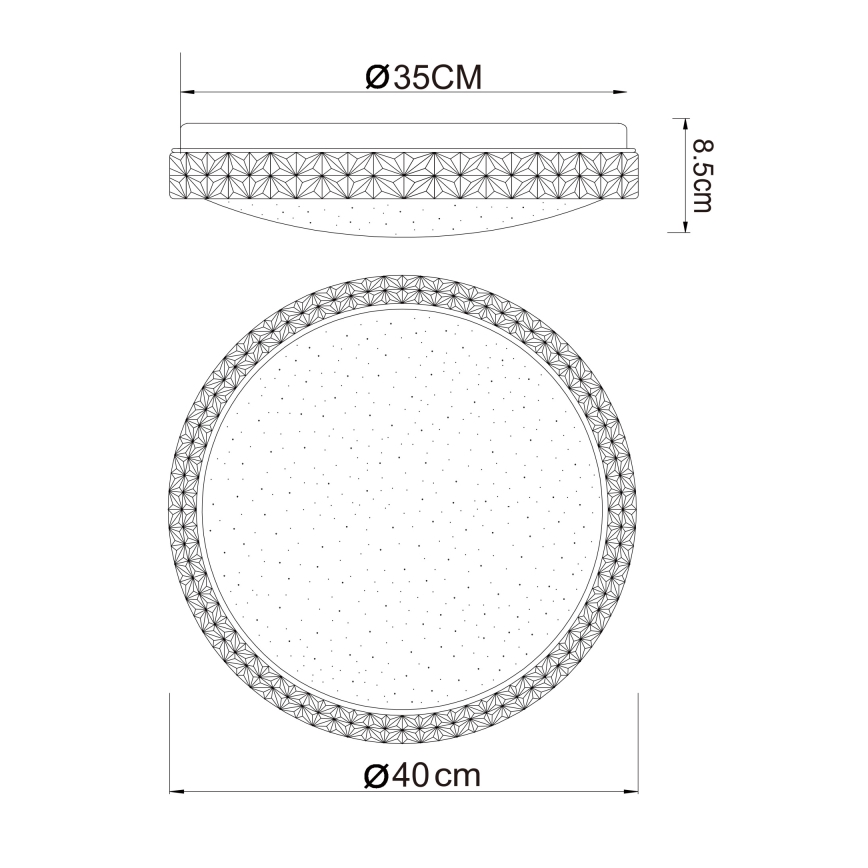 Globo - LED plafonsko svetlo LED/22W/230V 2700/4200/6500K prečnik 40 cm