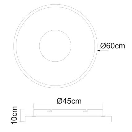 Globo - LED prigušiva plafonska lampa LED/42W/230V 2700-6000K + daljinski upravljač