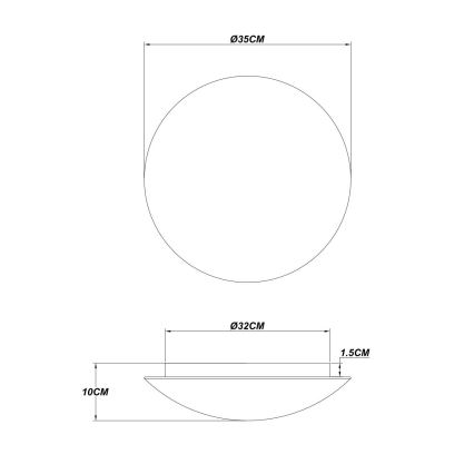 Globo - LED plafonsko svetlo LED/24W/230V 3000K prečnik 35 cm