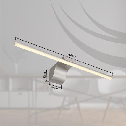 Globo - LED osvetljenje za kupatilsko ogledalo LED/10W/230V 60,8 cm IP44 sjajni hrom