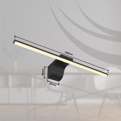 Globo - LED kupatilsko osvetljenje za ogledalo LED/10W/230V 60,8 cm IP44 crna