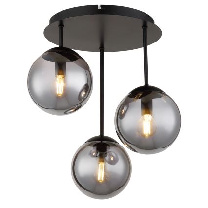 Globo - Plafonski luster 3xE14/25W/230V crna