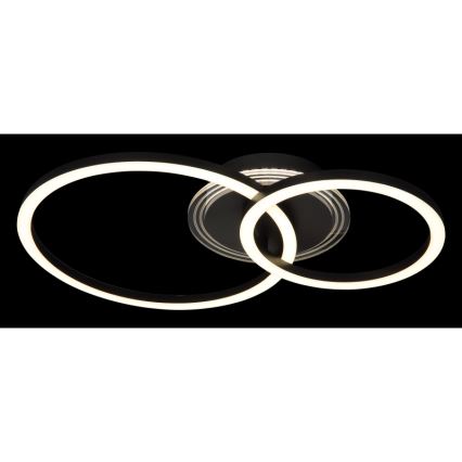 Globo - LED stropna svetiljka LED/30W/230V 2700/4500/6500K dimenzije 33x50 cm crna