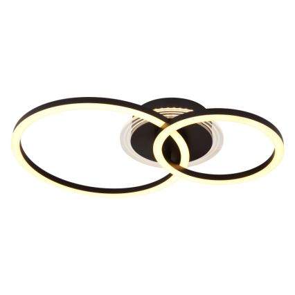 Globo - LED stropna svetiljka LED/30W/230V 2700/4500/6500K dimenzije 33x50 cm crna