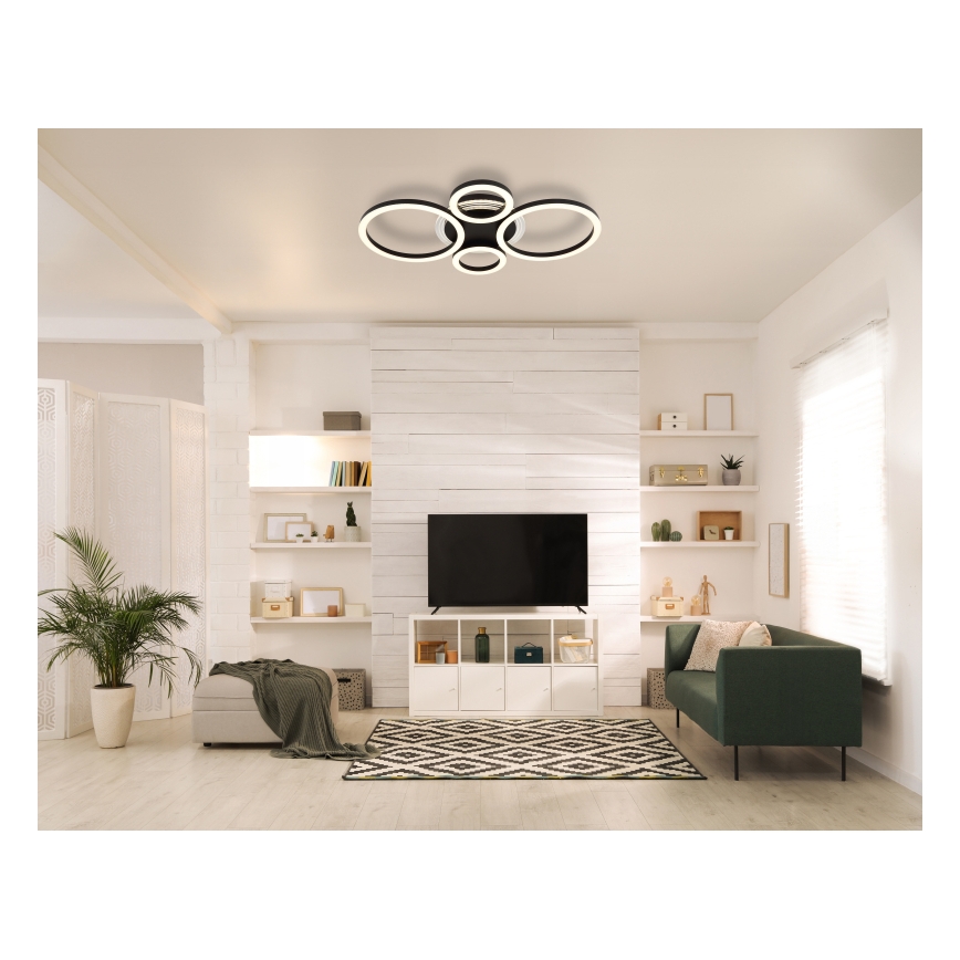 Globo - LED plafonsko svetlo LED/40W/230V 2700/4500/6500K preč. 35,5x53 cm crna