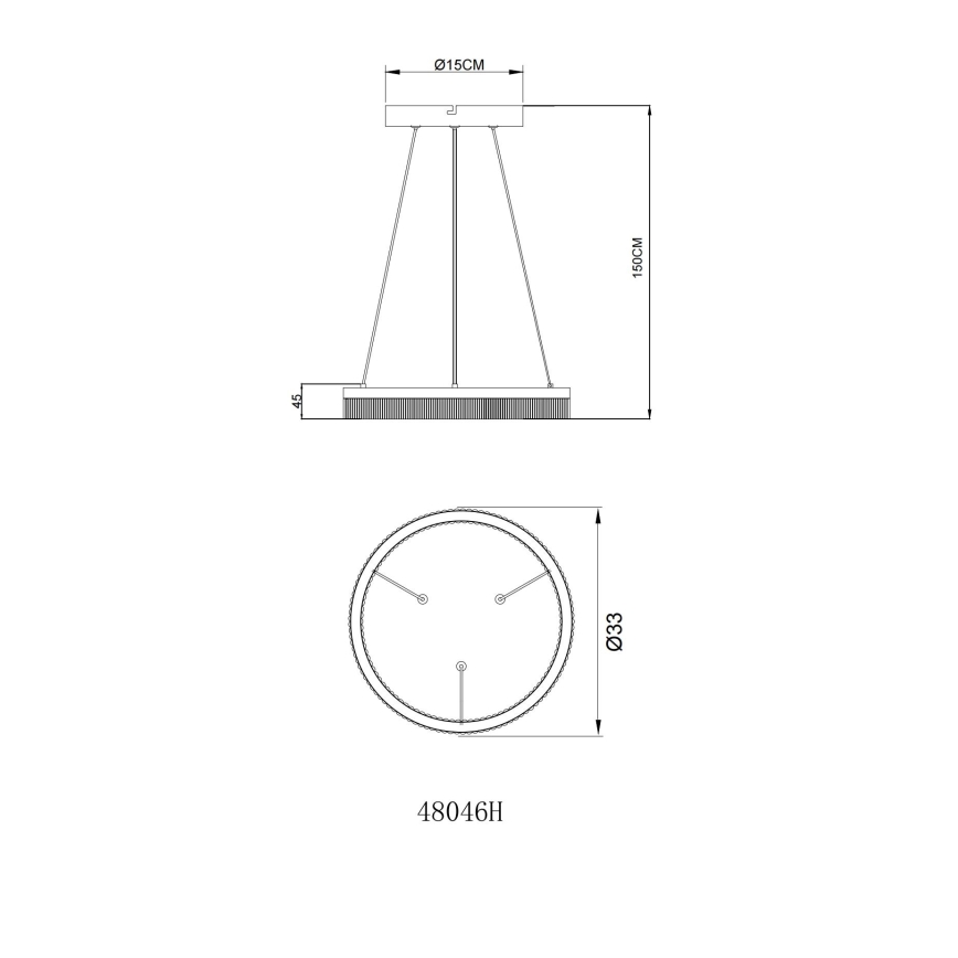 Globo - LED luster na sajli LED/16W/230V 3000K