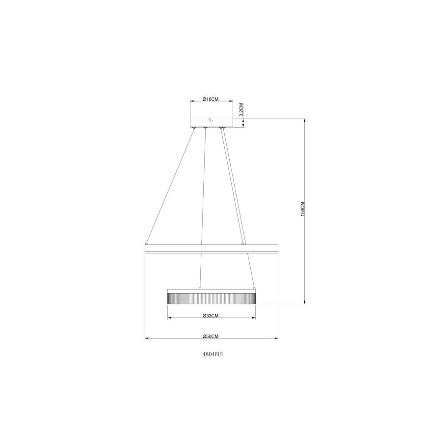 Globo - LED Luster na sajli LED/30W/230V 3000K