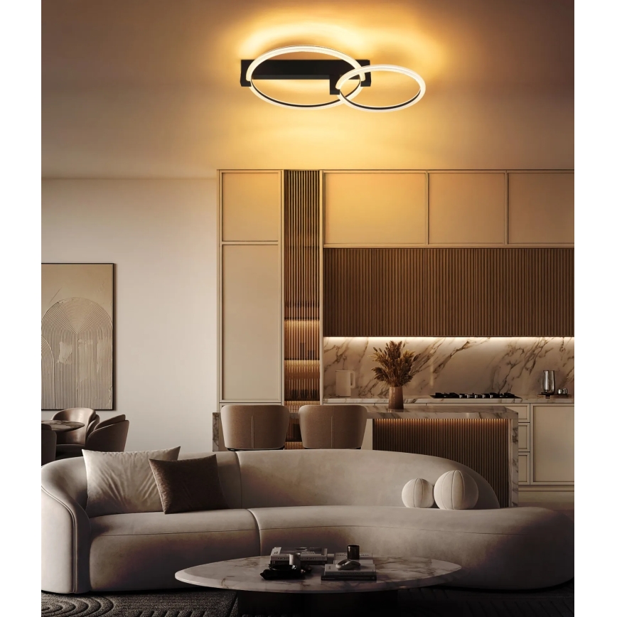 Globo - Plafonsko LED svetlo 24W/230V 3000K 58x38 cm crna