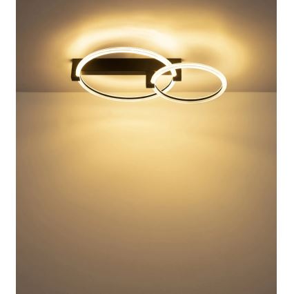 Globo - Plafonsko LED svetlo 24W/230V 3000K 58x38 cm crna