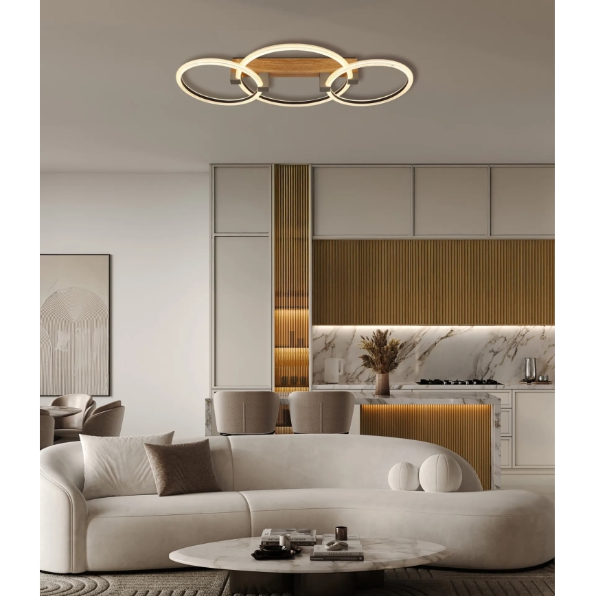 Globo - LED stropno svetlo LED/40W/230V 3000K 76,1x38 cm braon