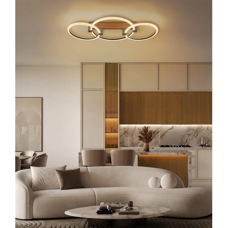 Globo - LED stropno svetlo LED/40W/230V 3000K 76,1x38 cm braon