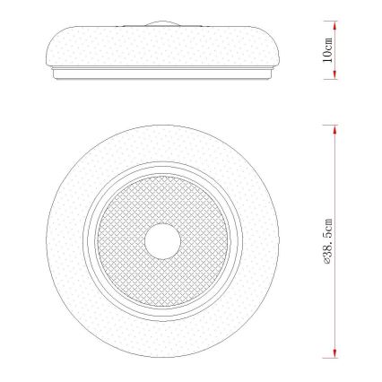 Globo - LED plafonsko svetlo, 24 W, 230 V, mogućnost izbora temperature svetla 2700/4000/6000 K, prečnik 38,5 cm, belo