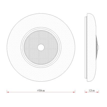 Globo - LED plafonsko svetlo LED/48W/230V 2700/4000/6000K prečnik 59 cm belo