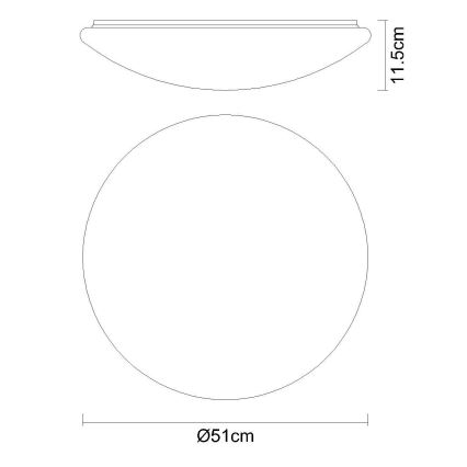 Globo - LED RGB prigušiva plafonska lampa LED/48W/230V + LED/10W 2700-6500K prečnik 50 cm + daljinski upravljač