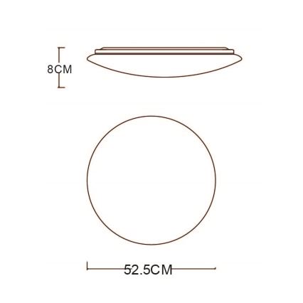 Globo - LED prigušiva plafonska lampa LED/48W/230V 3000-6400K + daljinski upravljač
