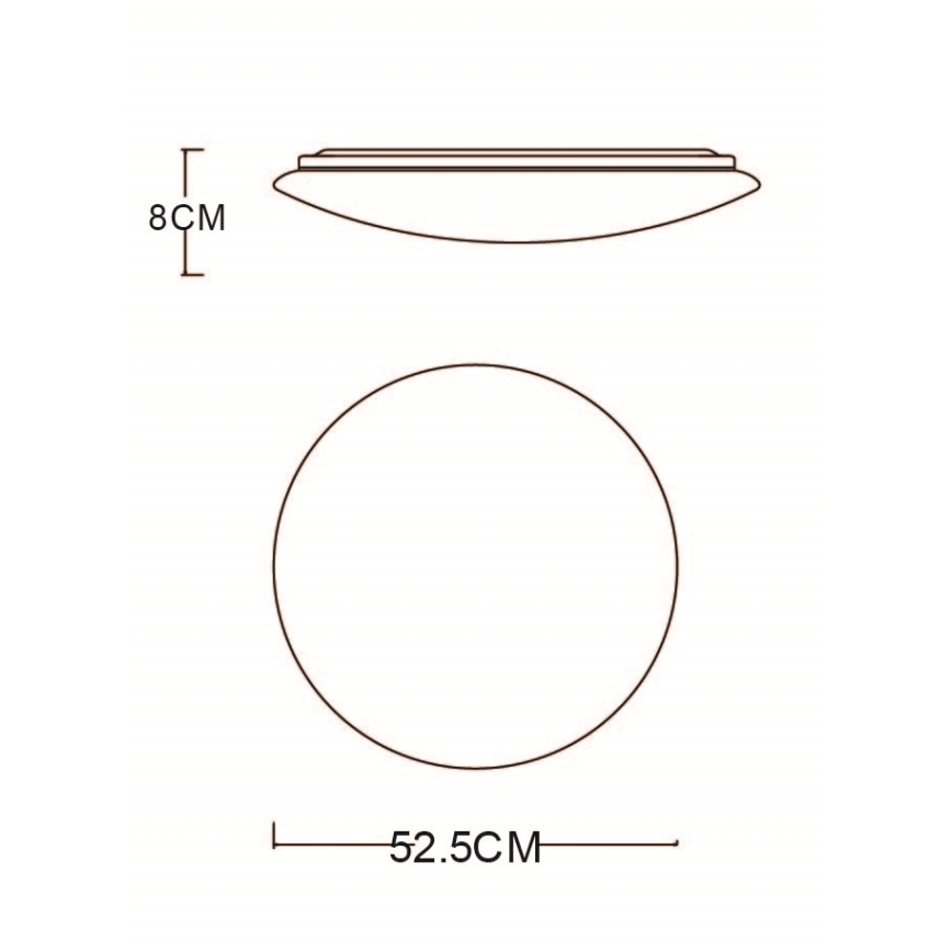 Globo - LED prigušiva plafonska lampa LED/48W/230V 3000-6400K + daljinski upravljač