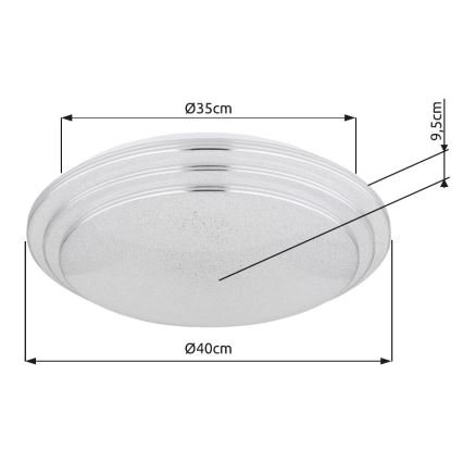 Globo - prigušiva LED plafonska svetiljka LED/18W/230V prečnik 40 cm 2700-6500K + daljinski upravljač