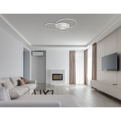 Globo - LED prigušiva stropno svetlo LED/70W/230V 2700-6500K mat hrom + daljinski upravljač