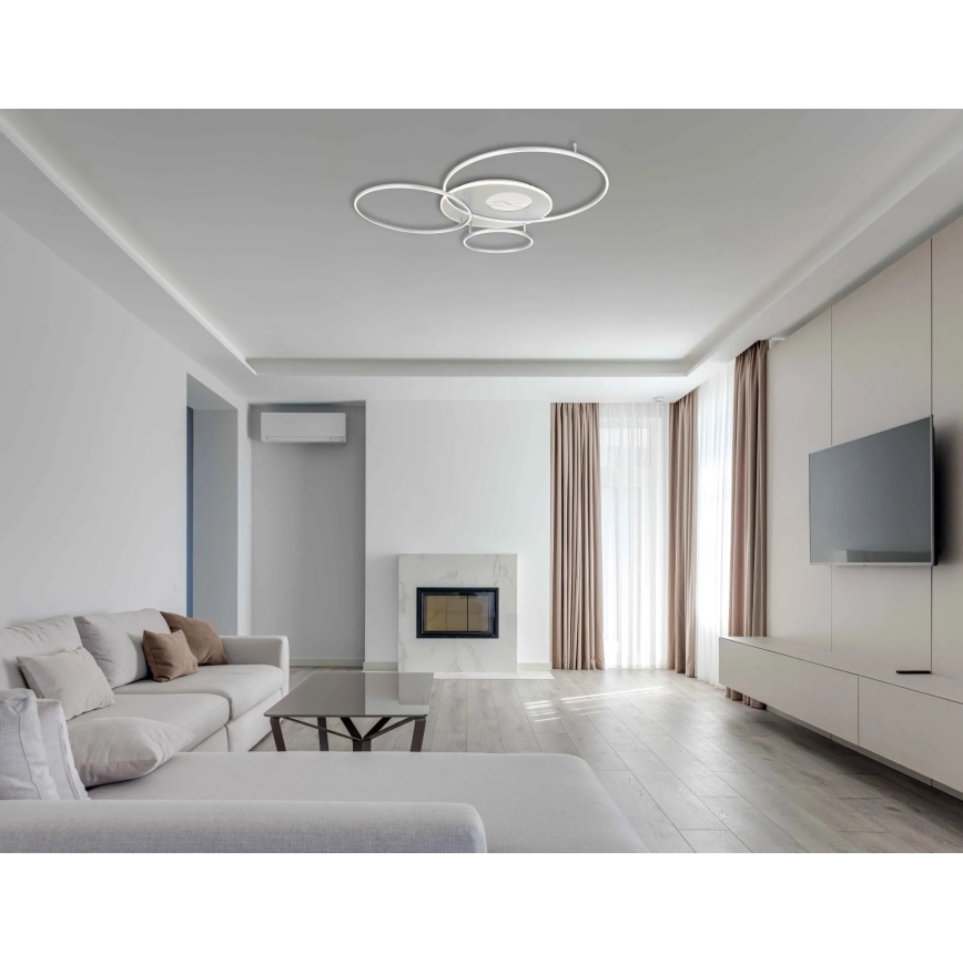 Globo - LED prigušiva plafonska svetiljka LED/70W/230V 2700-6500K Wi-Fi Tuya mat hrom + daljinski upravljač