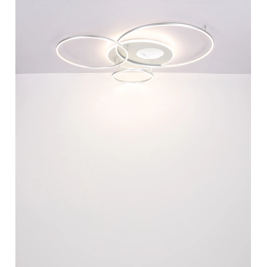 Globo - LED prigušiva plafonska svetiljka LED/70W/230V 2700-6500K Wi-Fi Tuya mat hrom + daljinski upravljač