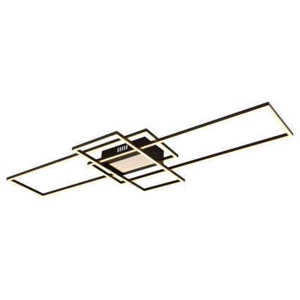 Globo - LED prigušiva plafonska svetiljka LED/60W/230V 2700-6500K 42x110,8 cm crna + daljinski upravljač