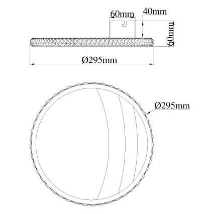 Globo - LED stropno svetlo LED/12W/230V 3000/4000/6000K prečnik 29,5 cm zlatno