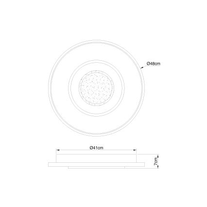 Globo - LED prigušiva stropna svetiljka LED/36W/230V 2700-6000K + daljinski upravljač