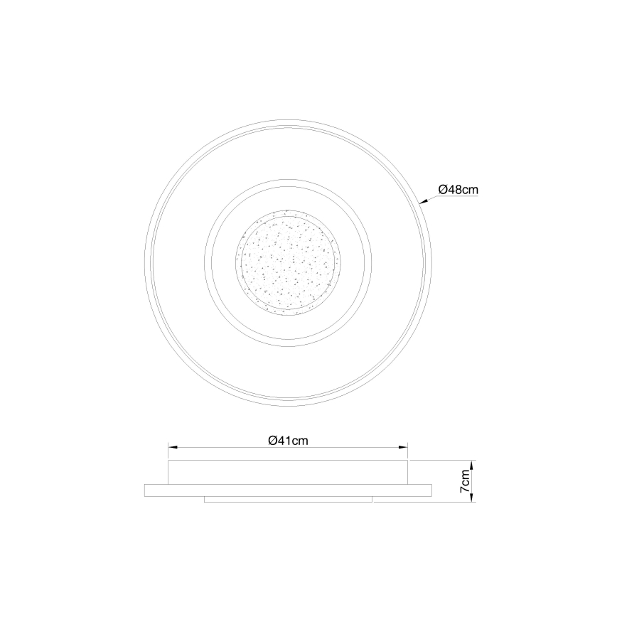 Globo - LED prigušiva stropna svetiljka LED/36W/230V 2700-6000K + daljinski upravljač