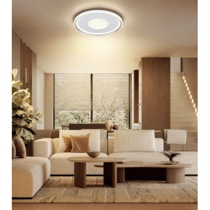 Globo - LED prigušiva plafonska lampa LED/60W/230V 2700-6000K prečnik 59 cm bela/krem + daljinski upravljač