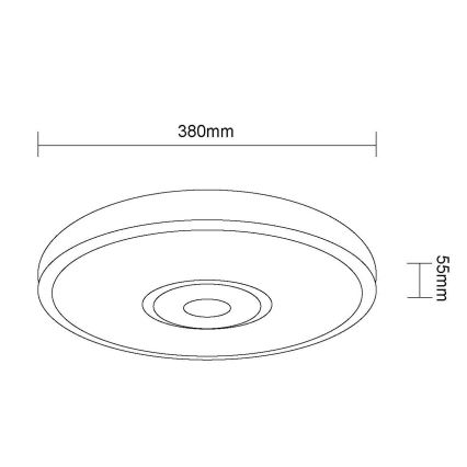Globo - LED stropno svetlo LED/24W/230V 3000/4000/6000K prečnik 38 cm bela/matni hrom