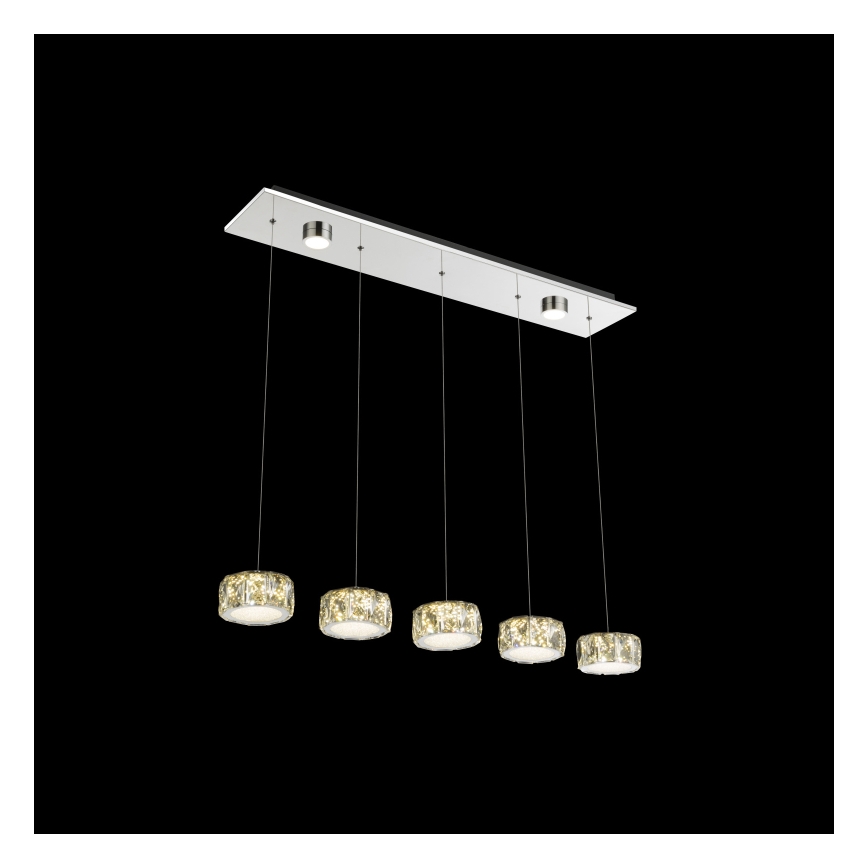 Globo - LED luster na sajli LED/52W/230V 4000K sjajni hrom/proziran