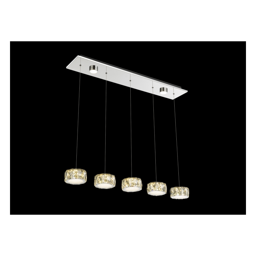 Globo - LED luster na sajli LED/52W/230V 4000K sjajni hrom/proziran