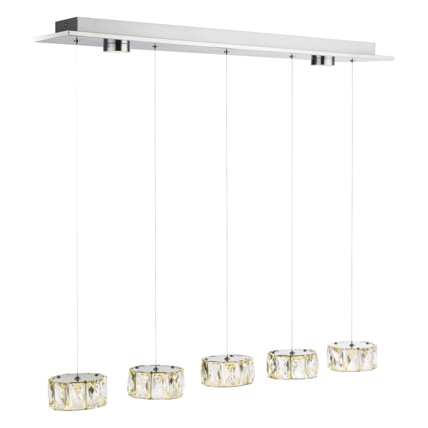 Globo - LED luster na sajli LED/52W/230V 4000K sjajni hrom/proziran