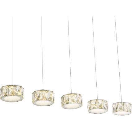 Globo - LED luster na sajli LED/52W/230V 4000K sjajni hrom/proziran