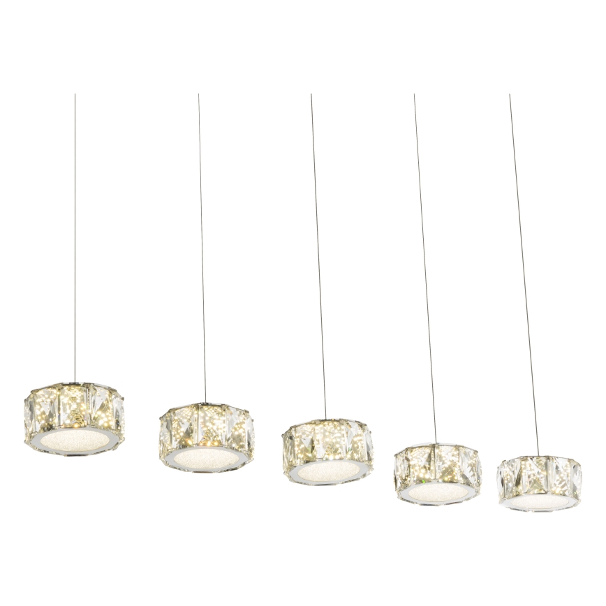 Globo - LED luster na sajli LED/52W/230V 4000K sjajni hrom/proziran
