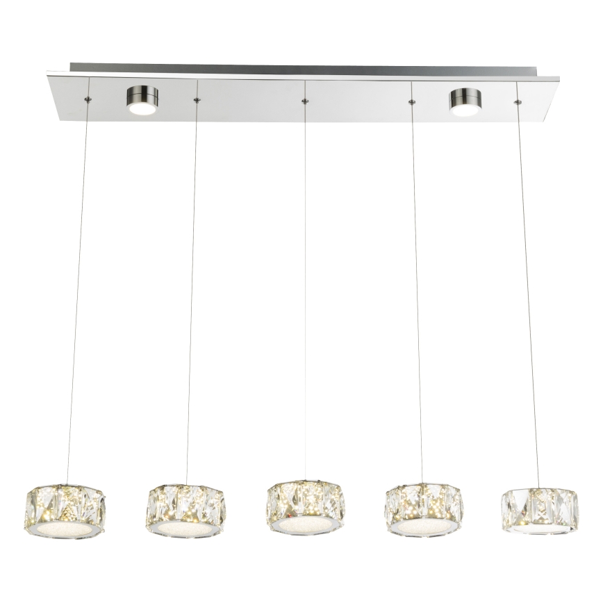 Globo - LED luster na sajli LED/52W/230V 4000K sjajni hrom/proziran
