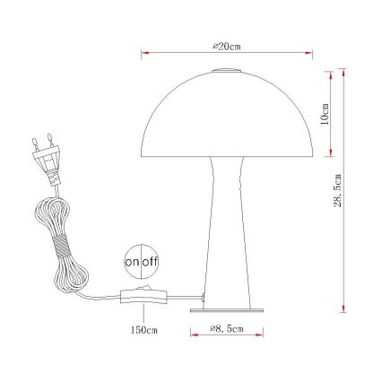 Globo - Stona lampa 1xE14/25W/230V bela