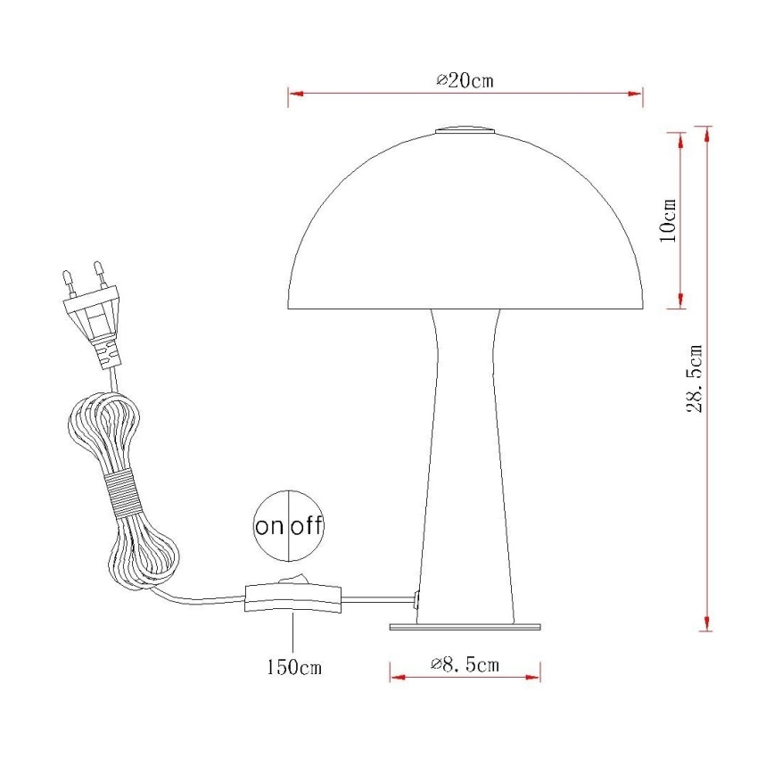 Globo - Stona lampa 1xE14/25W/230V crna