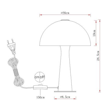 Globo - Stona lampa 1xE14/25W/230V bež