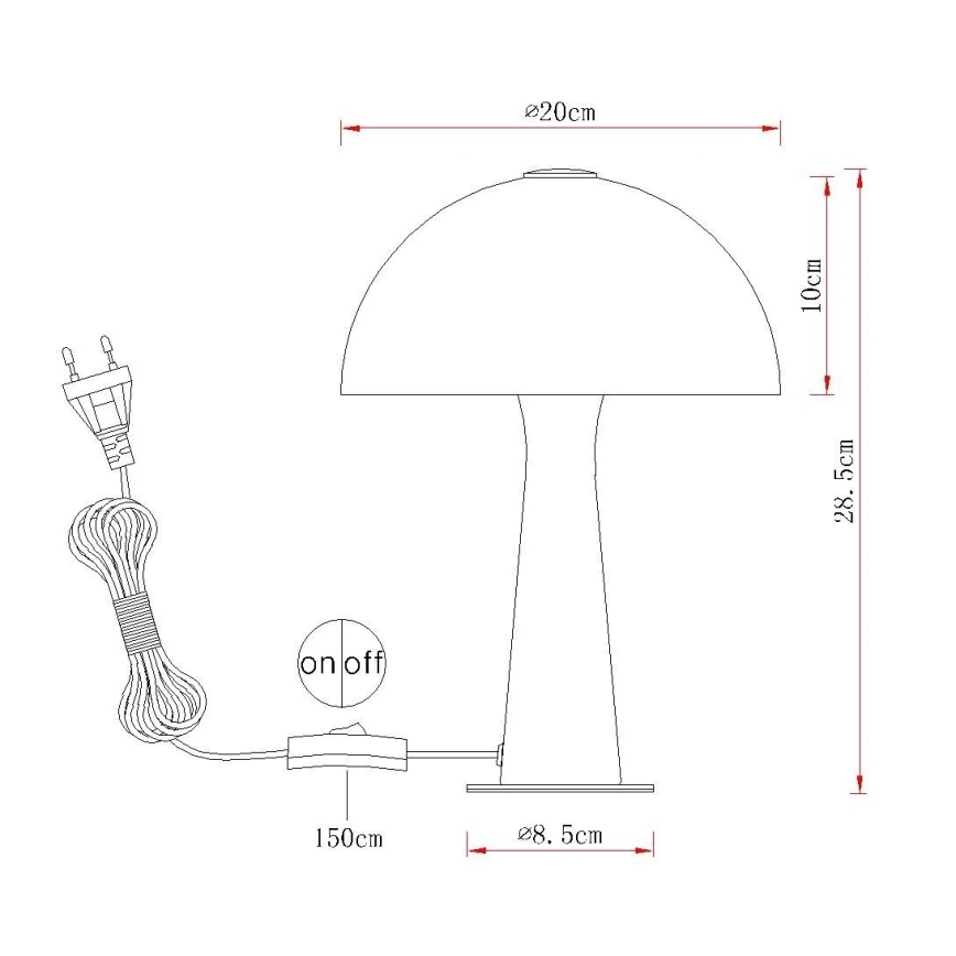 Globo - Stona lampa 1xE14/25W/230V bež