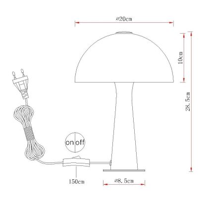 Globo - Stona lampa 1xE14/25W/230V krem boje