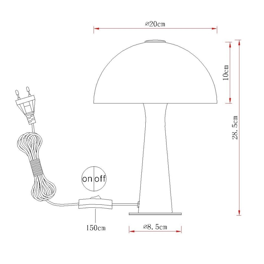 Globo - Stona lampa 1xE14/25W/230V krem boje