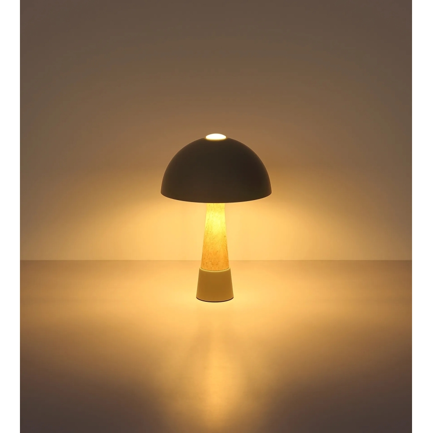 Globo - Stona lampa 1xE27ILLU/40W/230V siva