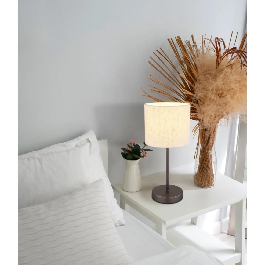 Globo - Stona lampa 1xE27/25W/230V crna/bež