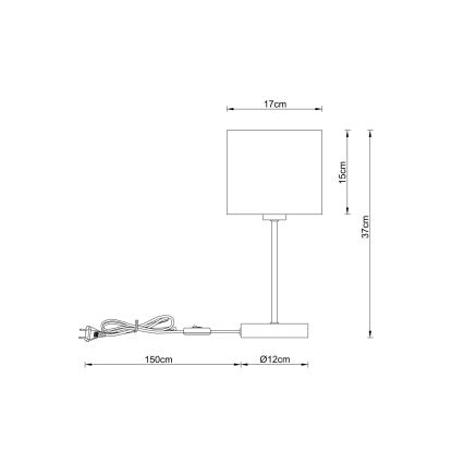 Globo - Stona lampa 1xE27/25W/230V crna/bež