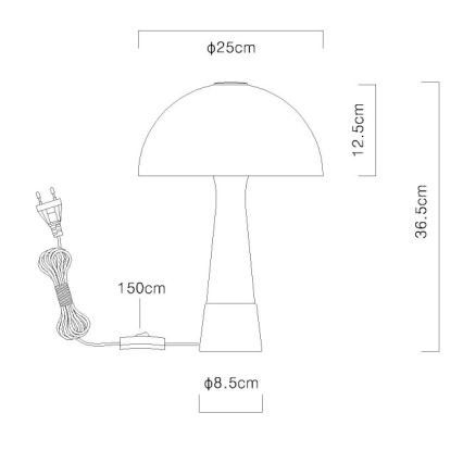 Globo - Zelena stona lampa 1xE27ILLU/40W/230V