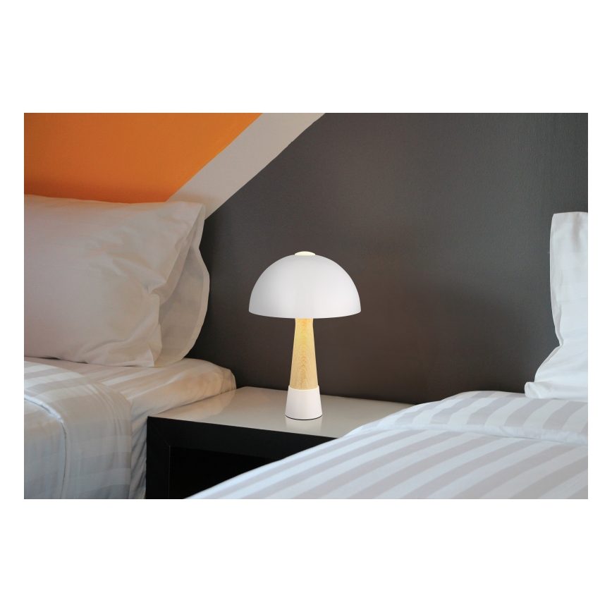 Globo - Stona lampa 1xE27ILLU/40W/230V bela