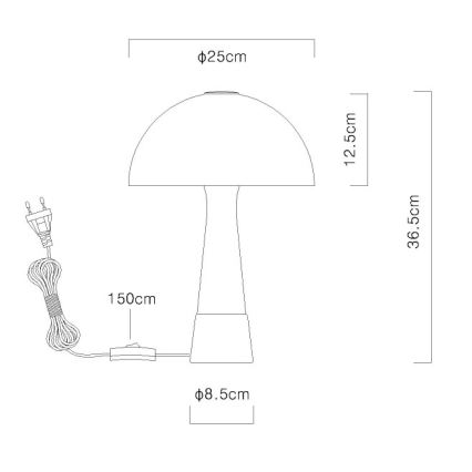 Globo - Stona lampa 1xE27ILLU/40W/230V bela