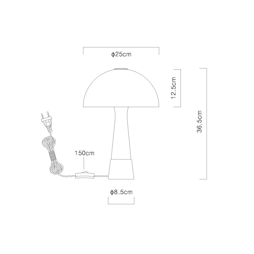 Globo - Stona lampa 1xE27ILLU/40W/230V bela