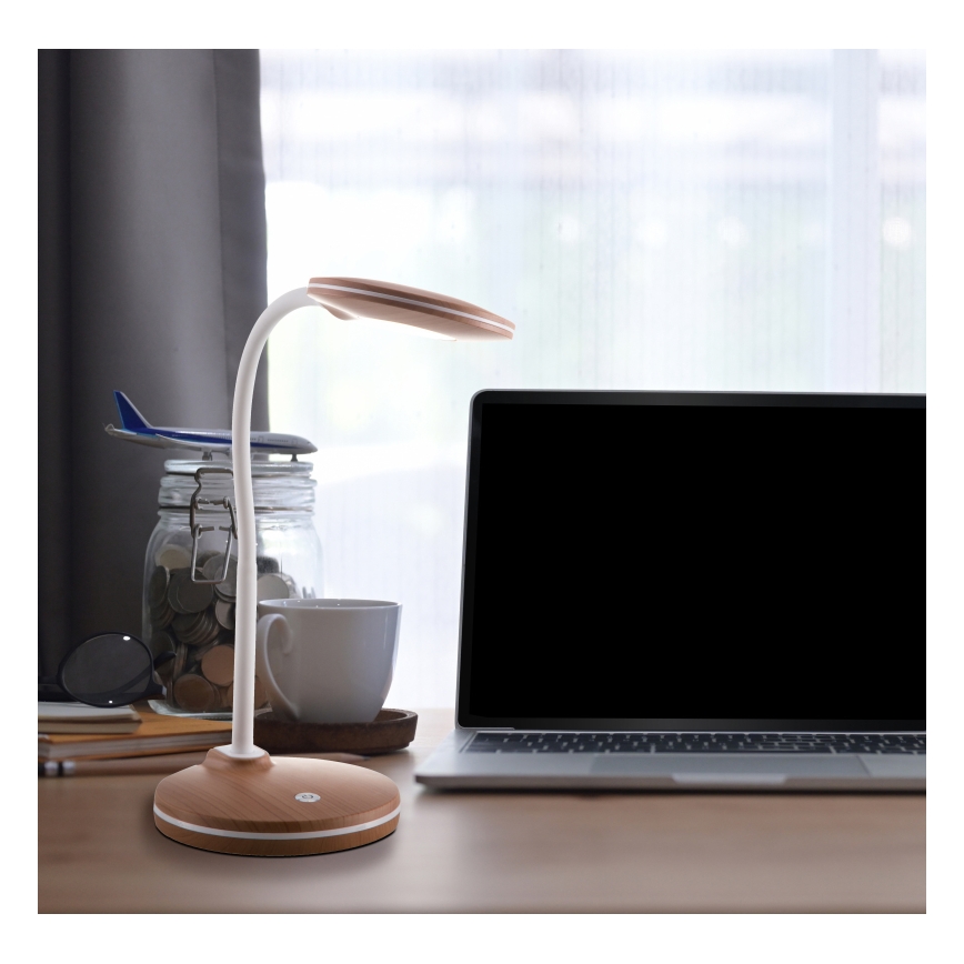 Globo - LED prigušiva fleksibilna stolna lampa na dodir LED/4,6W/230V braon